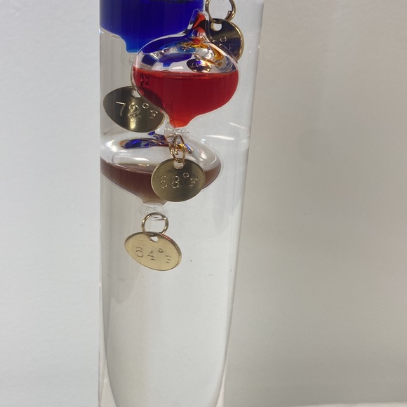 Art Vintage Galileo Thermometer Floating Glass Balls Temperature